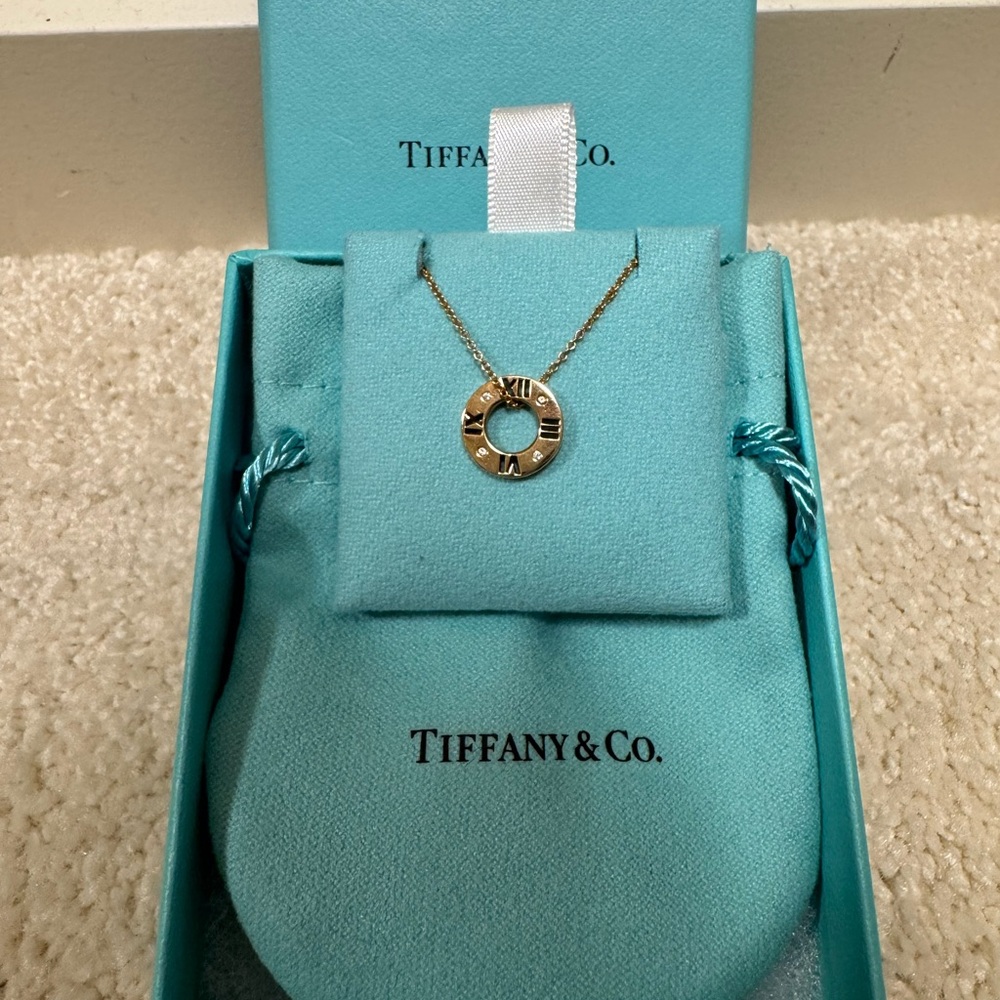 Tiffany & Co. Rose Gold Roman Numeral Necklace